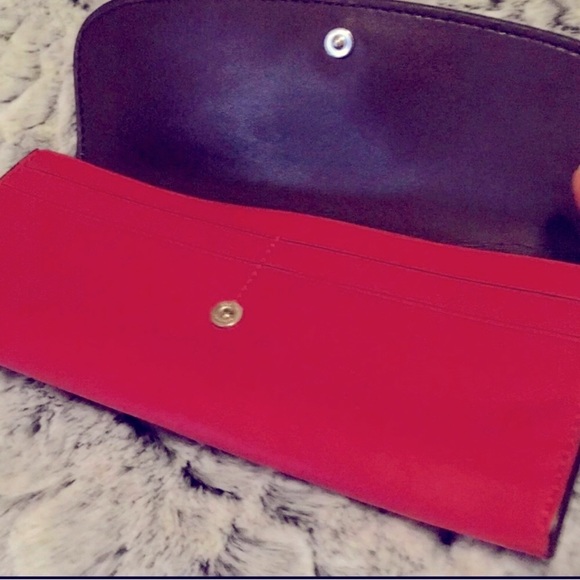 ♥️♥️♥️HTF! Coach Signature Reddish Pink Envelope Clutch Wallet NWT!!!Retail $275 - Picture 5 of 6